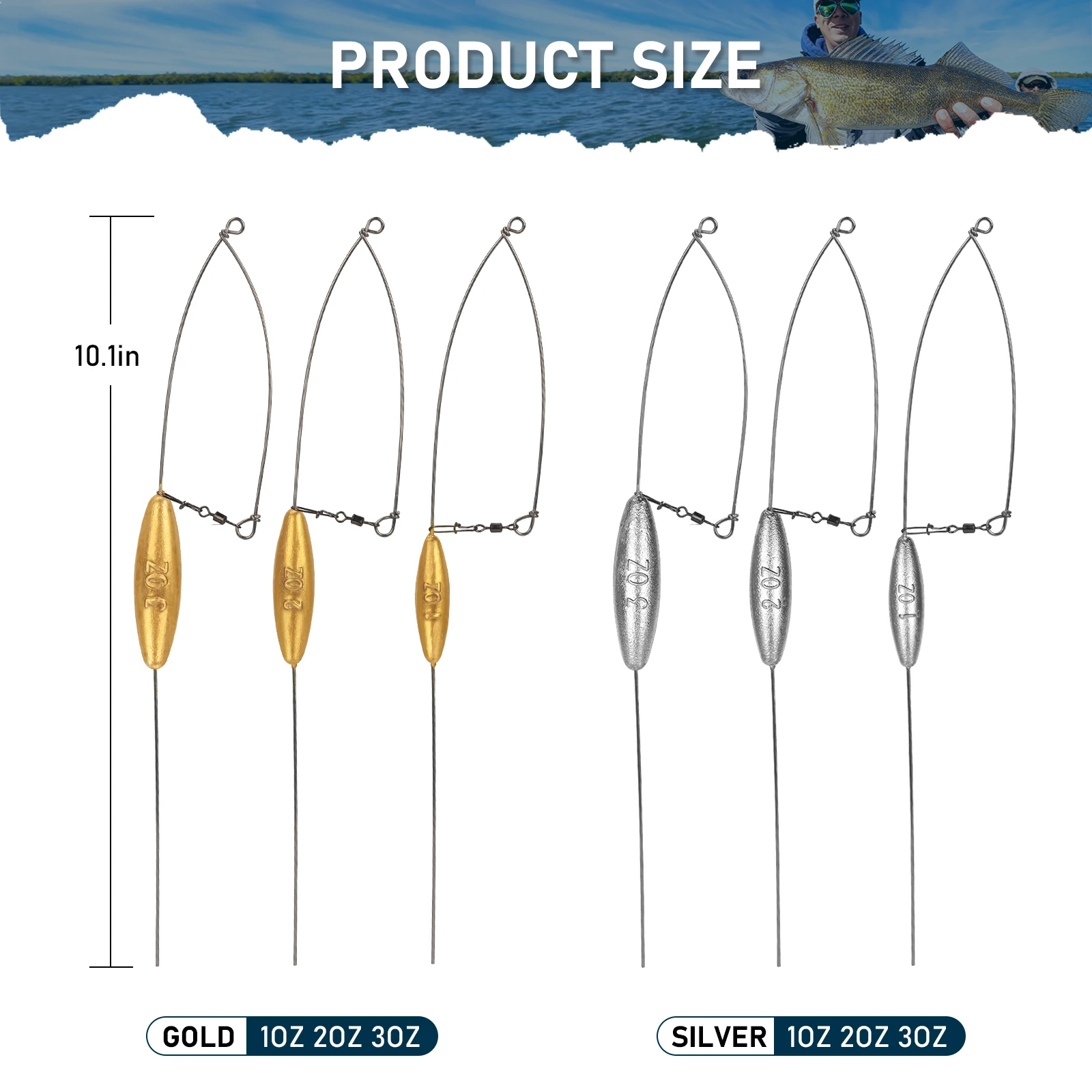THKFISH Plomos Bottom Bouncer para surf – arrastre lucioperca - imagen 5