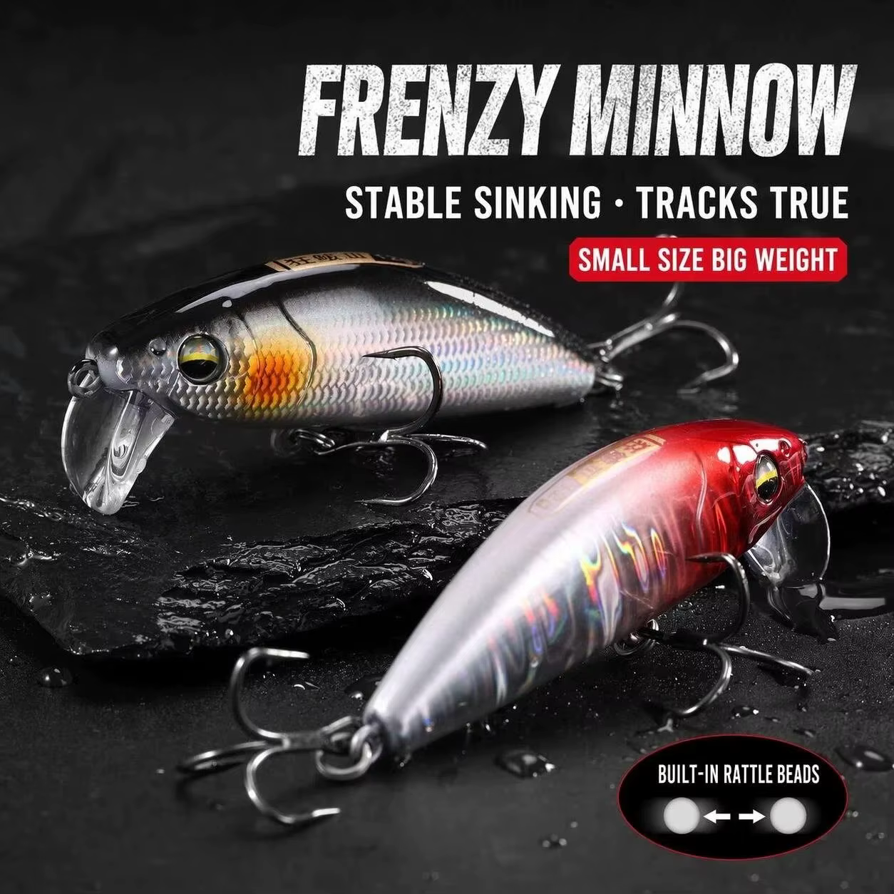 Señuelo duro crankbait 4,5 cm para trucha y lucio – rockfishing