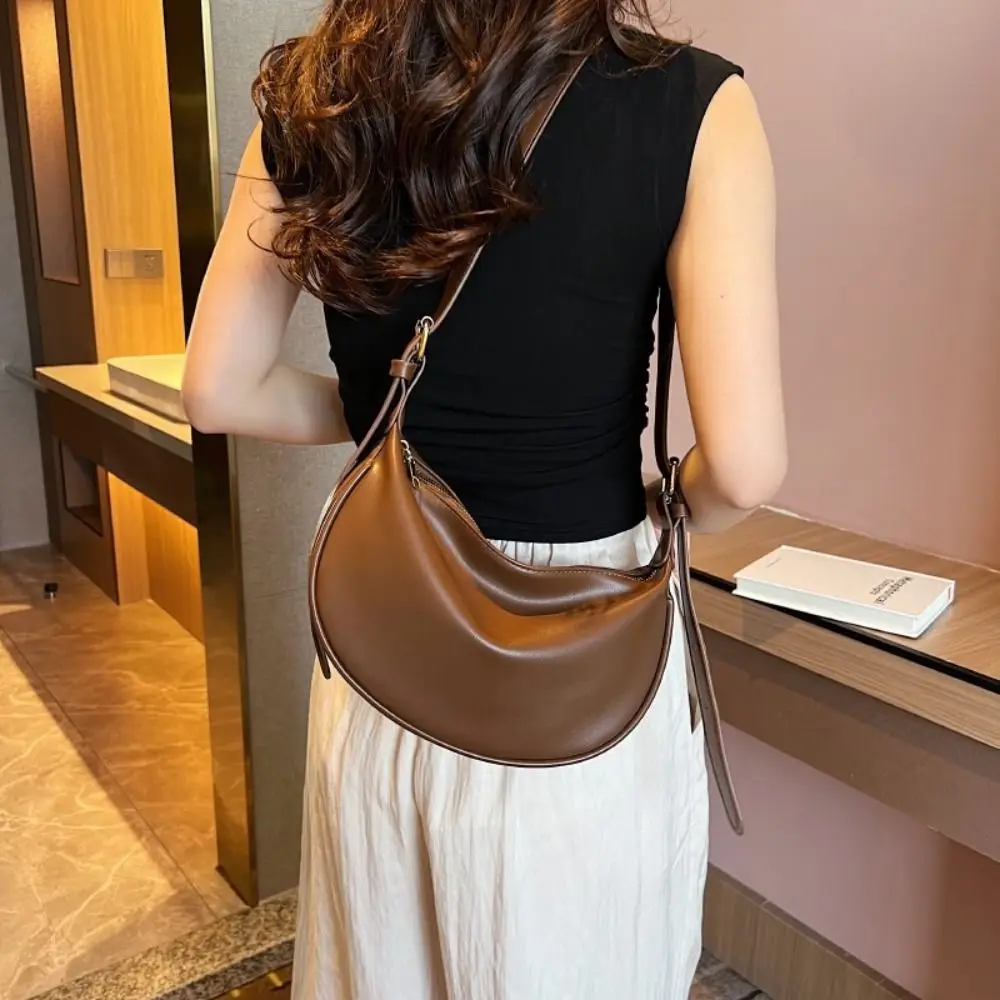 Bolso bandolera cruzado de cuero PU vintage gran capacidad Hobos - imagen 4