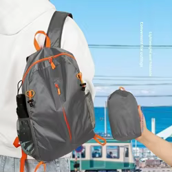 Bolsa Deportiva Plegable Unisex con Porta Botella y Gran Capacidad