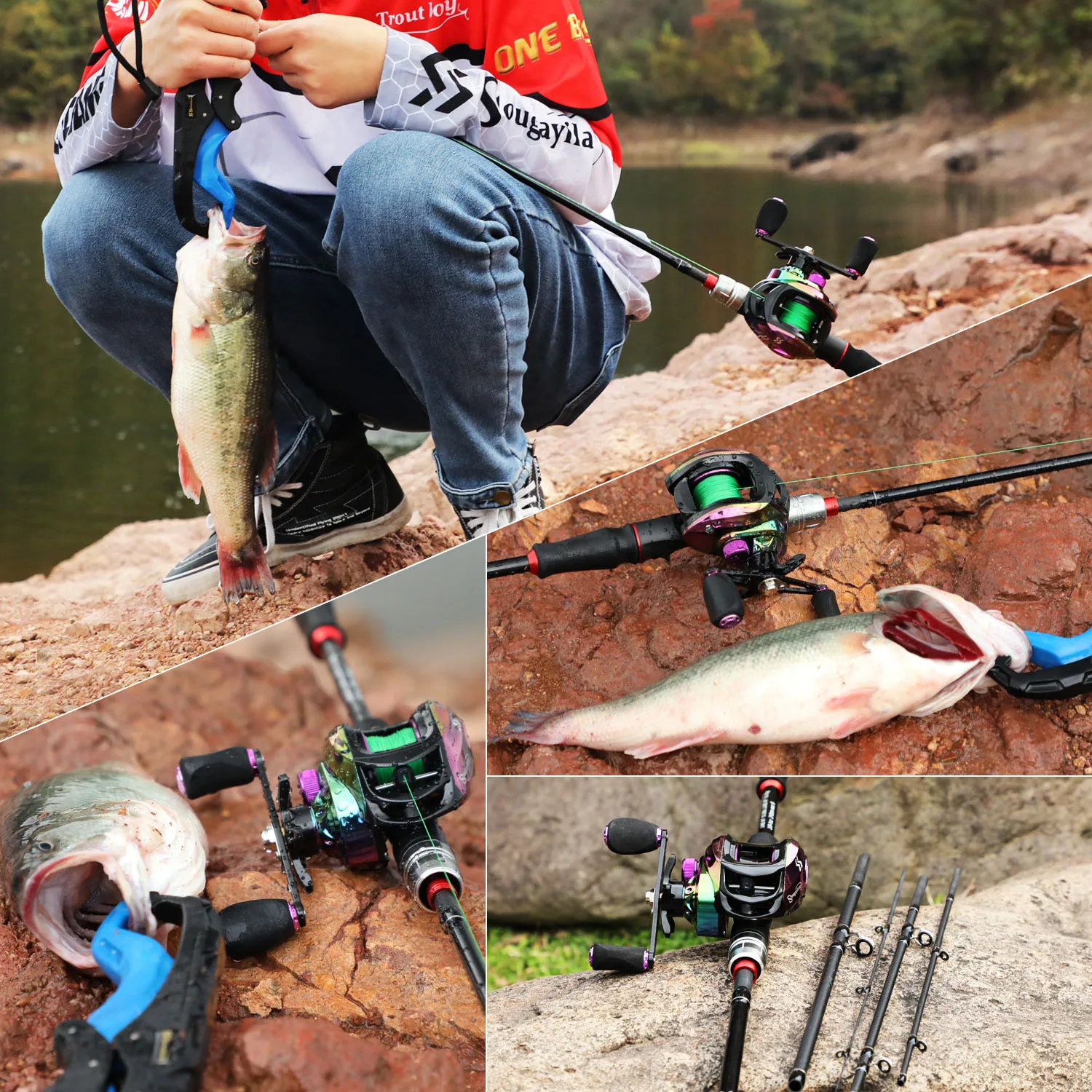 Sougayilang Caña Spinning Carbono – Acción Media Pesca Precisión - imagen 5