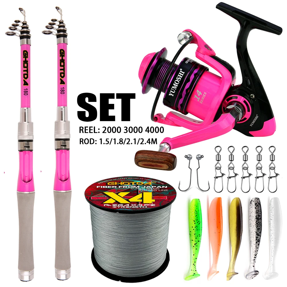Combo Spinning Lubina: Caña Fibrocarbono 1,5-2,4m + Carrete y Accesorios - imagen 3