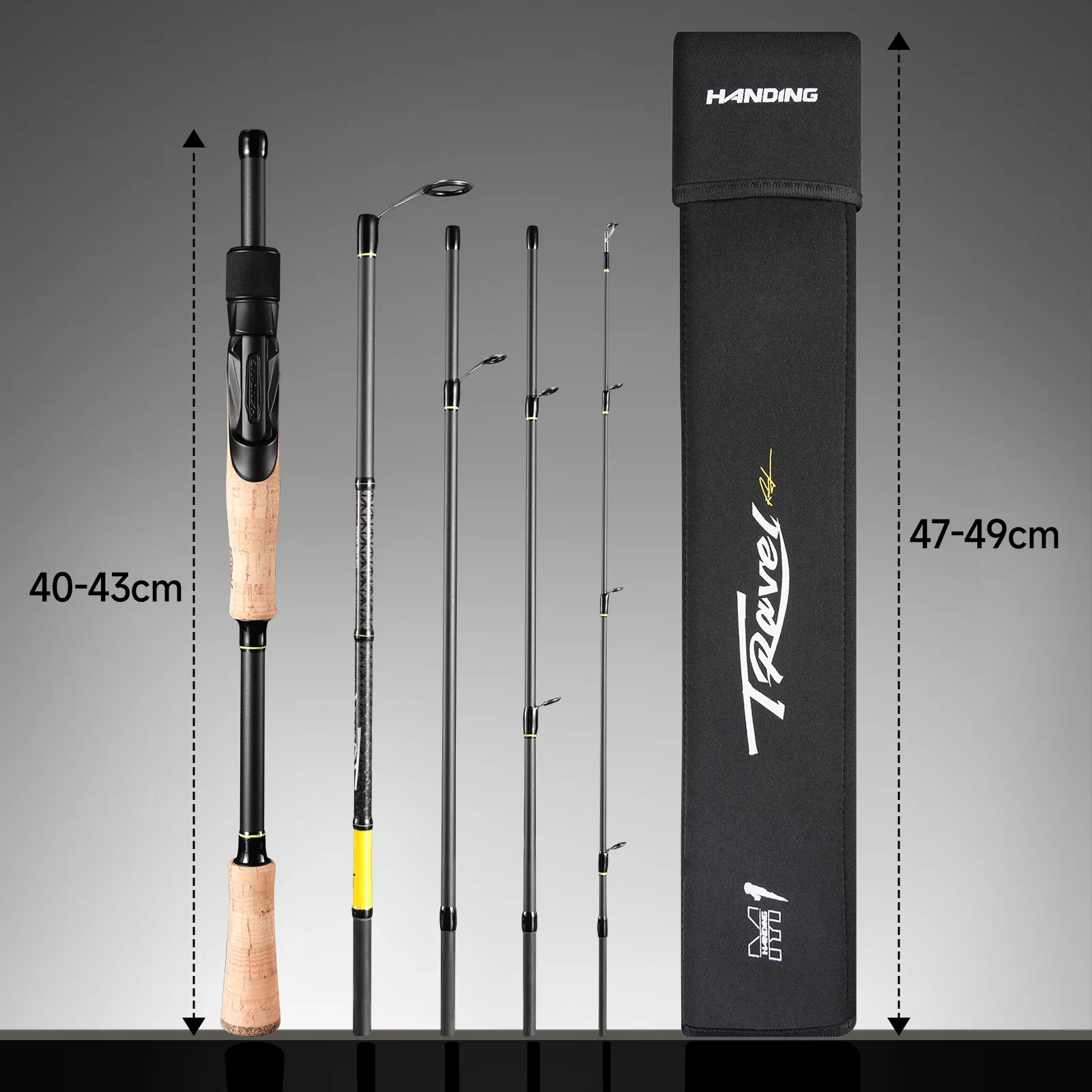 Caña de pesca viaje HANDING M1 – Carbono con anillas Seaguide - imagen 5