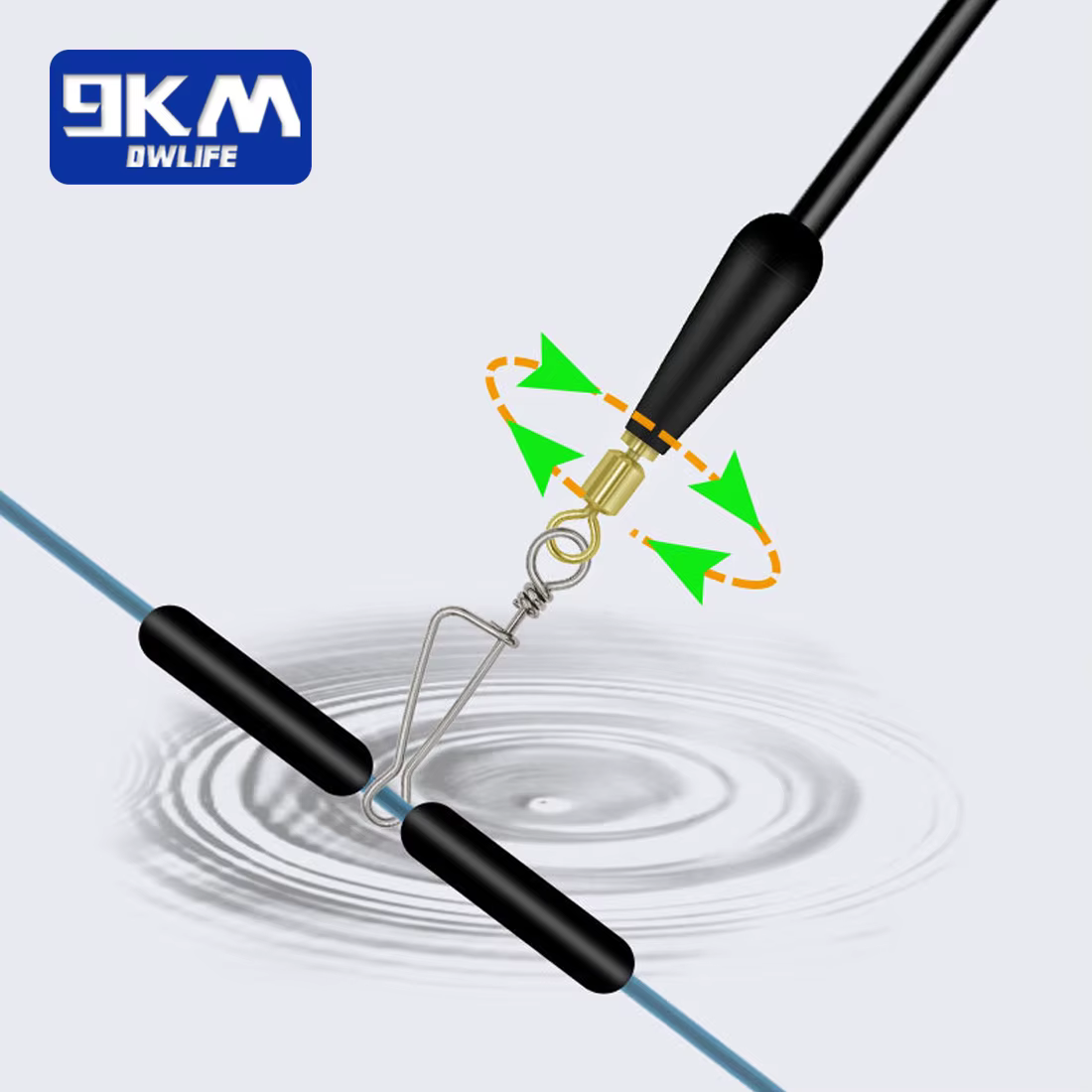 Eslabón giratorio italiano – Mosquetón rápido para pesca con flotador - imagen 5