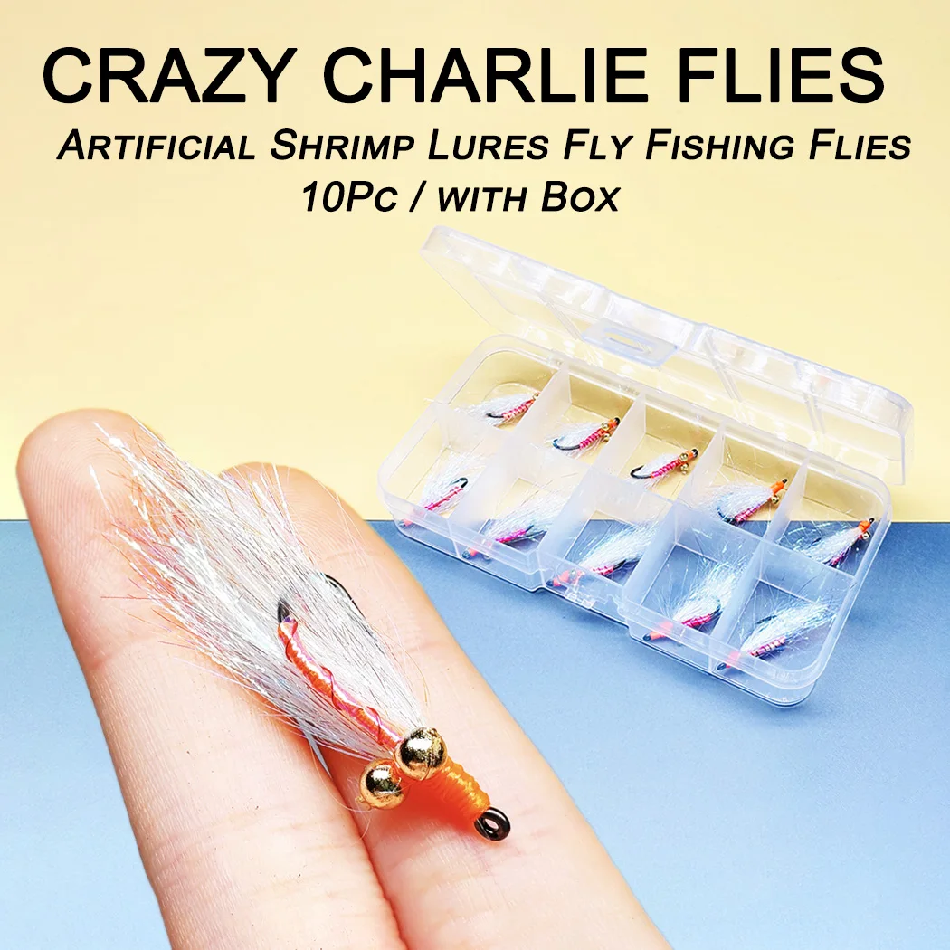 Moscas de pesca tipo Crazy Charlie en conjunto