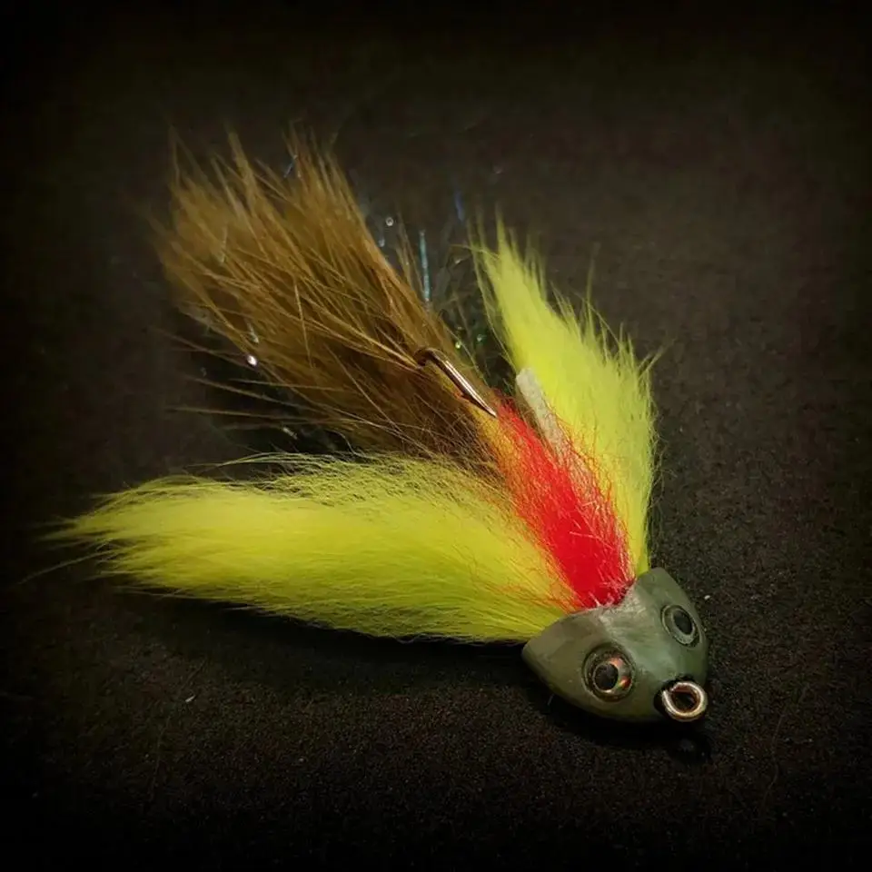 MaximumCatch Skulpin Jig Head de tungsteno verde oscuro y cobre - imagen 4