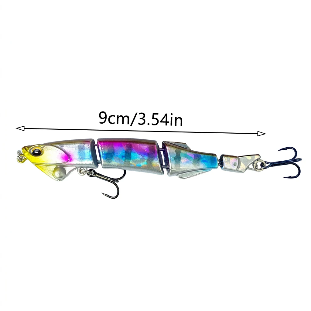 Señuelo minnow para lubina con acción realista y tres articulaciones - imagen 2