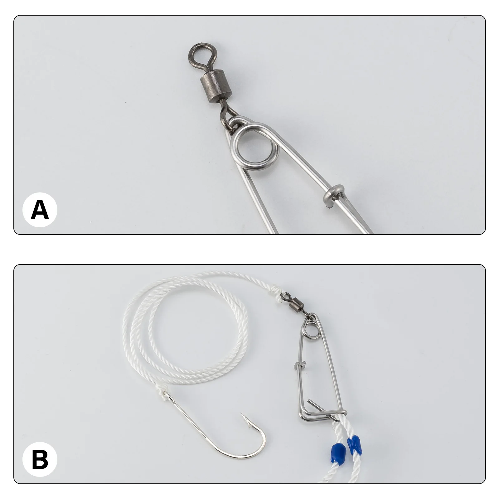 Broches giratorios de acero inoxidable – Clips de cambio rápido para curricán - imagen 3