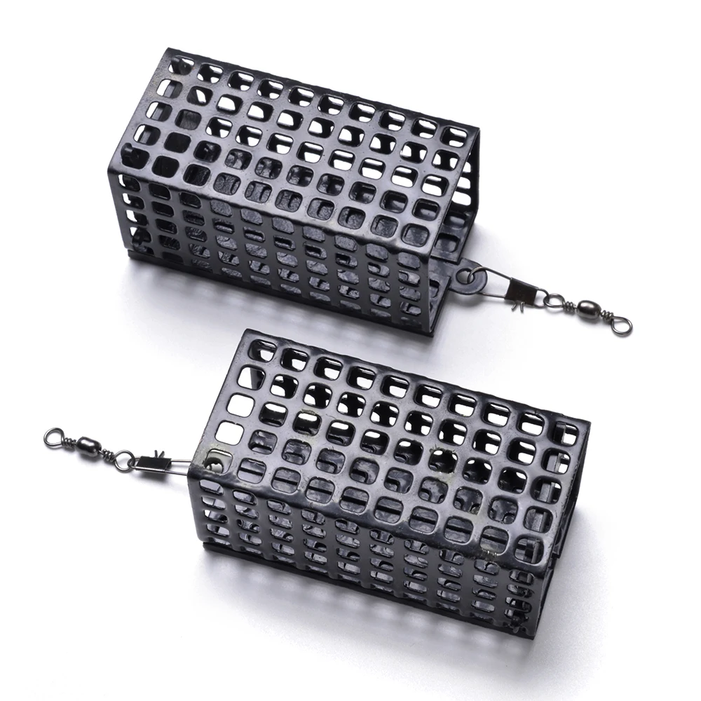 NGB Alimentador cuadrado – Jaula cebo metal 30-100g para carpa - imagen 4