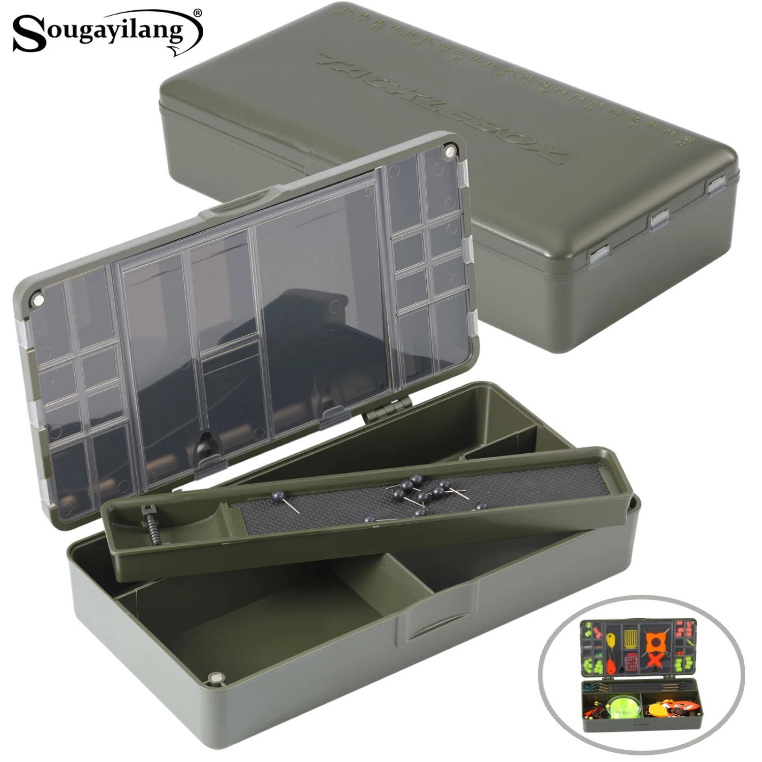 Caja de almacenamiento de accesorios Sougayilang anticaídas ABS