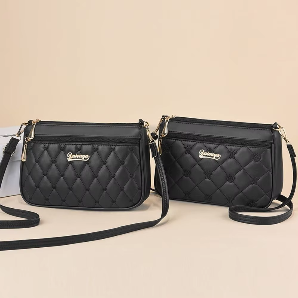 Bolso bandolera bordado para mujer en cuero PU – Gran capacidad - imagen 5