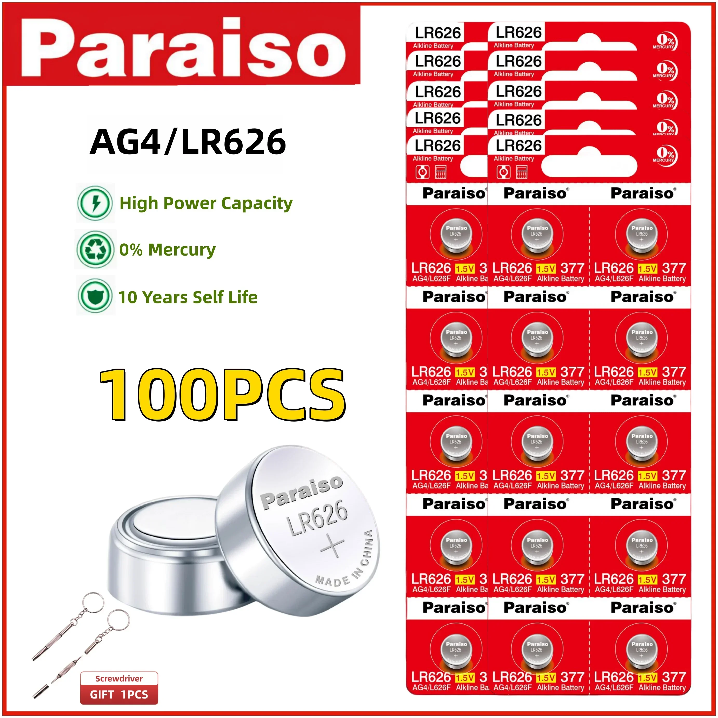 Pila botón SR626SW Paraiso – Recambio para báscula de pesca - imagen 4