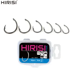 Hirisi 7011 anzuelos carpa con púas y recubrimiento PTFE