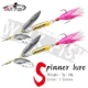 Cuchara giratoria triple WALK FISH con plumas y anzuelo