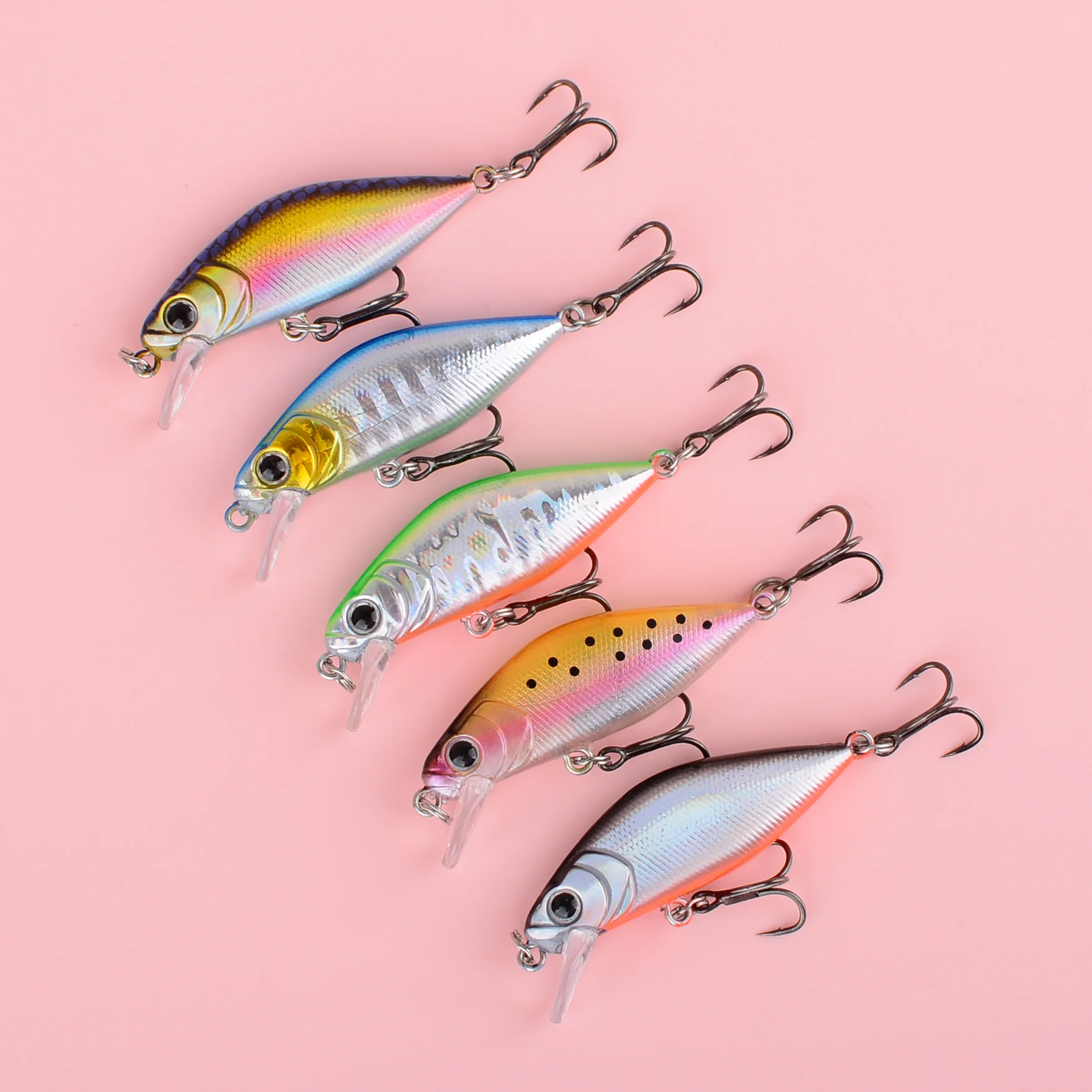 Micro Minnow Wobbler hundidor de lanzamiento largo para trucha y lubina - imagen 3