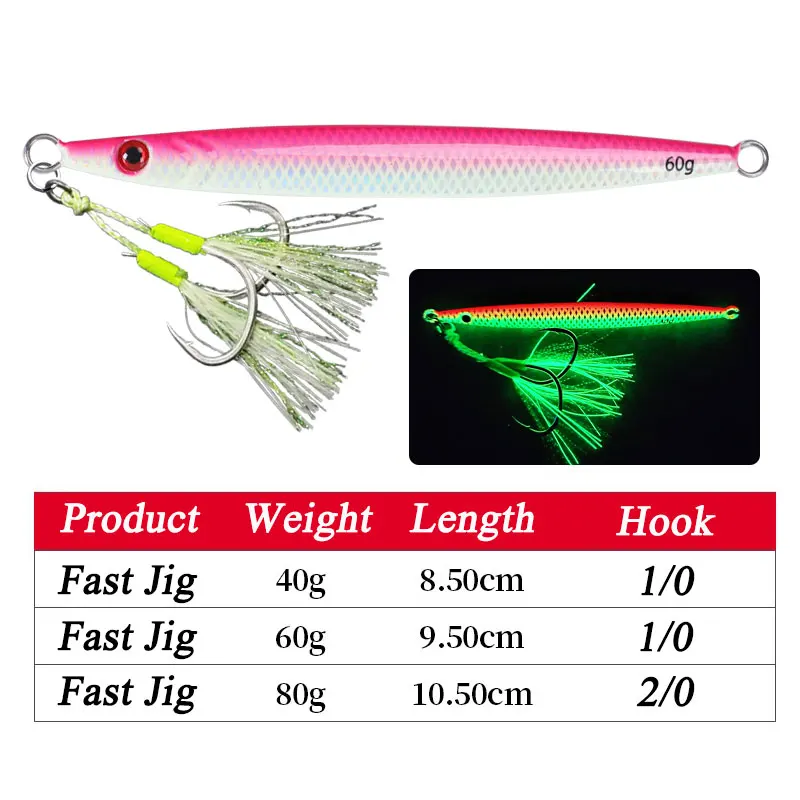 AS Fast Jig-señuelo metálico hundido vertical para pesca en barco - imagen 4