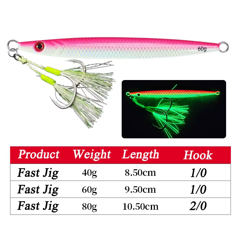 AS Fast Jig-señuelo metálico hundido vertical para pesca en barco - imagen 4