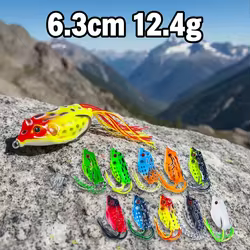 Señuelos rana superficie silicona lubina cabeza serpiente lucio