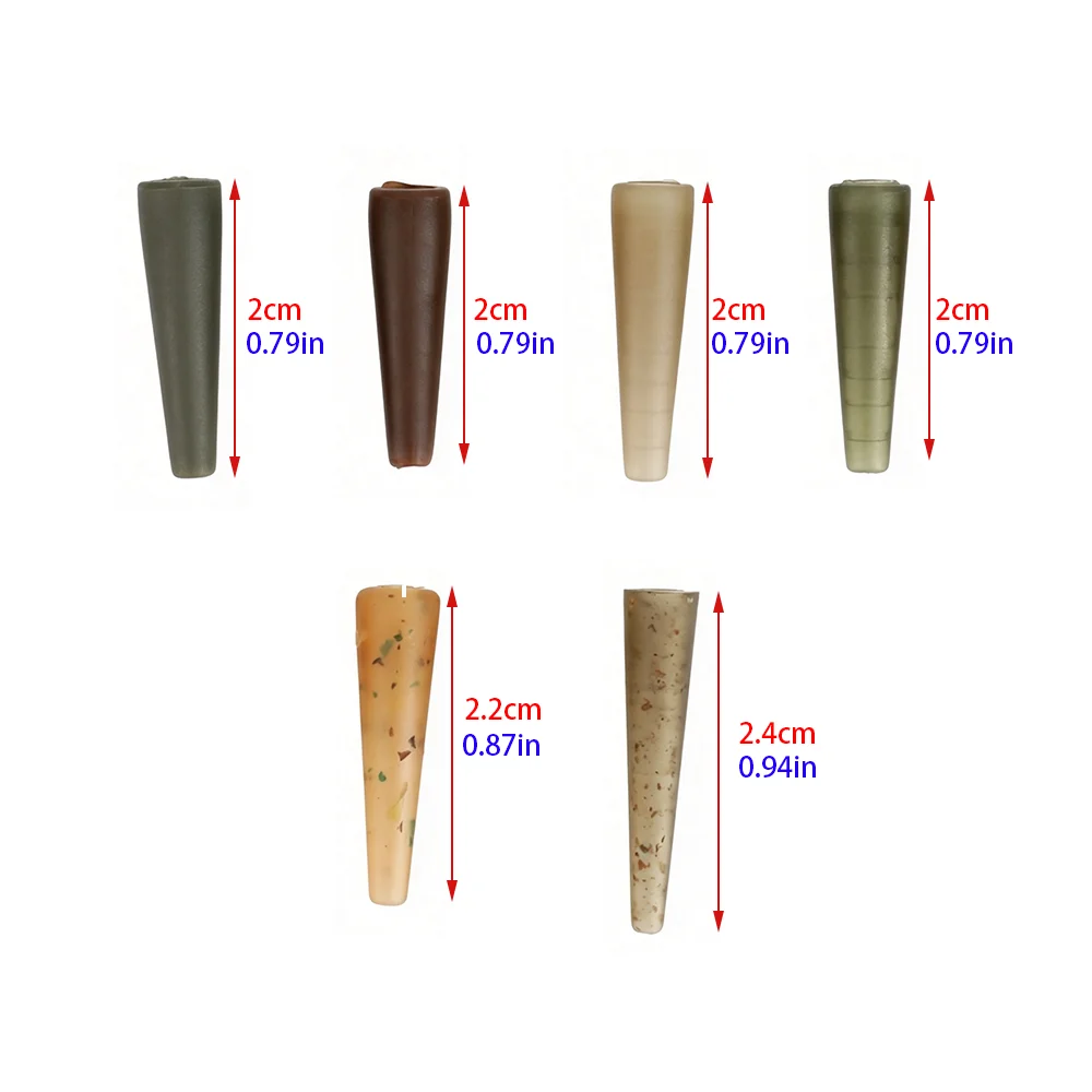 Hirisi Fundas con goma cola de anzuelo y plomo cónico para carpa - imagen 4