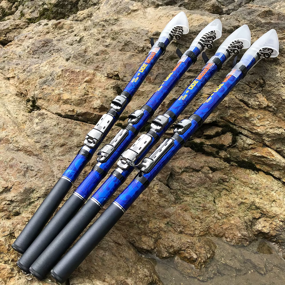 Caña de pescar giratoria carbono para surfcasting profesional
