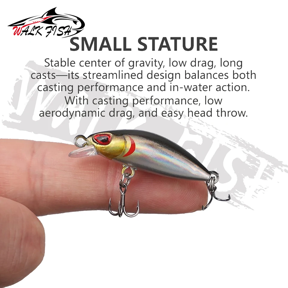 WALK FISH Señuelo Minnow hundible para trucha y lucio – Wobbler - imagen 4