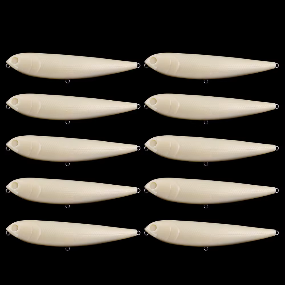 Blanco minnow lápiz sin pintar para bricolaje de señuelos duros - imagen 4