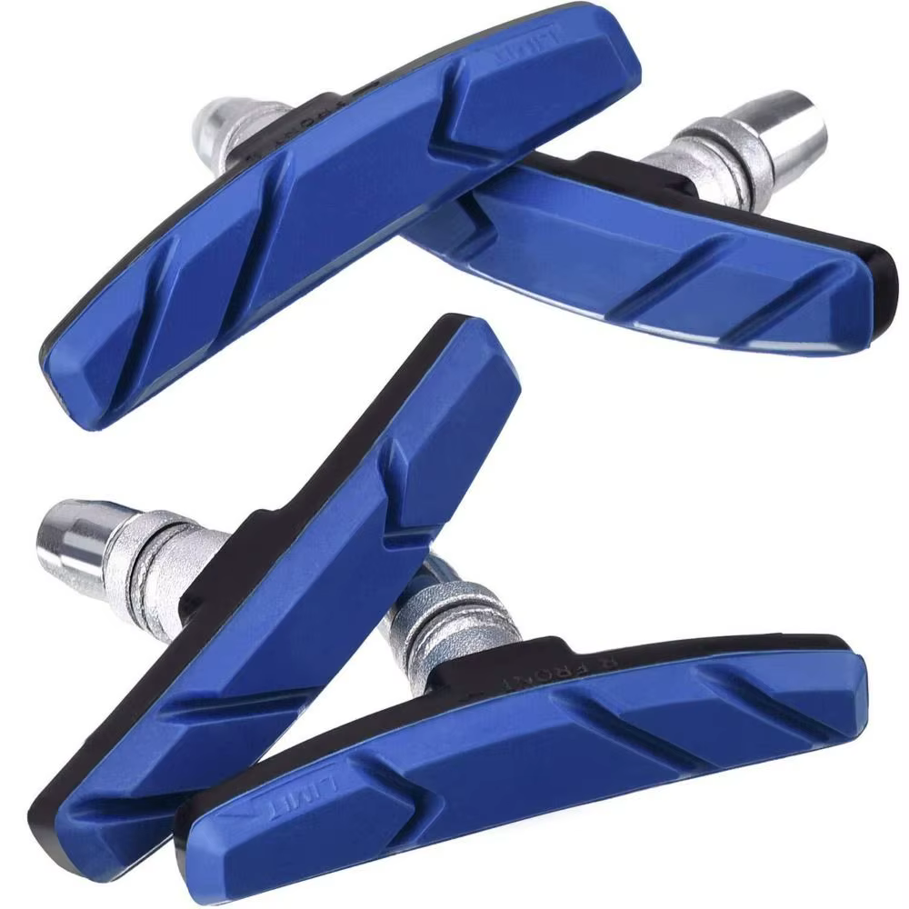 Pastillas de freno silenciosas de goma y metal para bicicleta en V - imagen 2