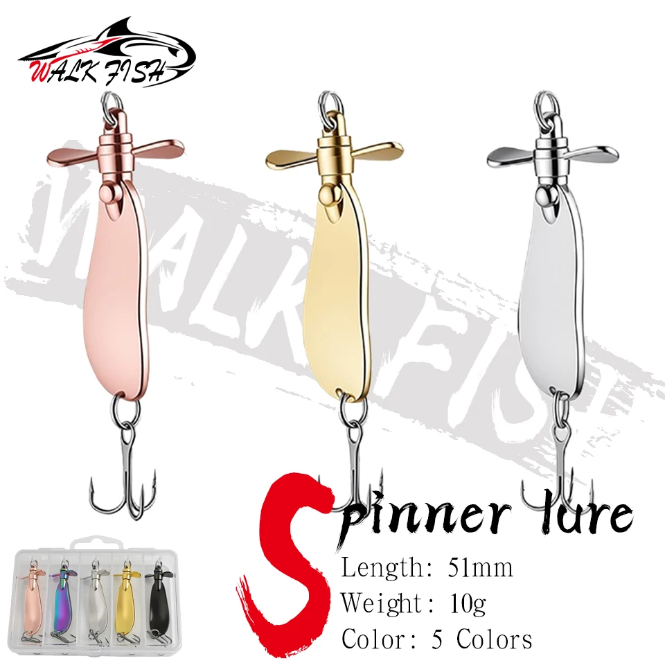 WALK FISH señuelo giratorio para lubina – cuchara con lentejuelas - imagen 5