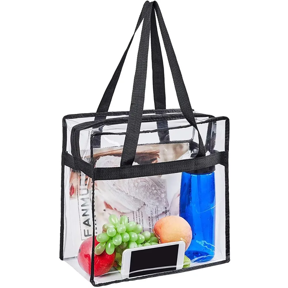 Bolso de hombro transparente PVC con cremallera de gran capacidad - imagen 5