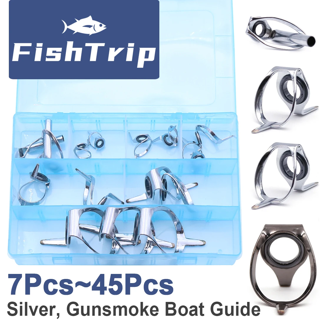 Guías FishTrip de acero inoxidable para caña de agua salada - imagen 4