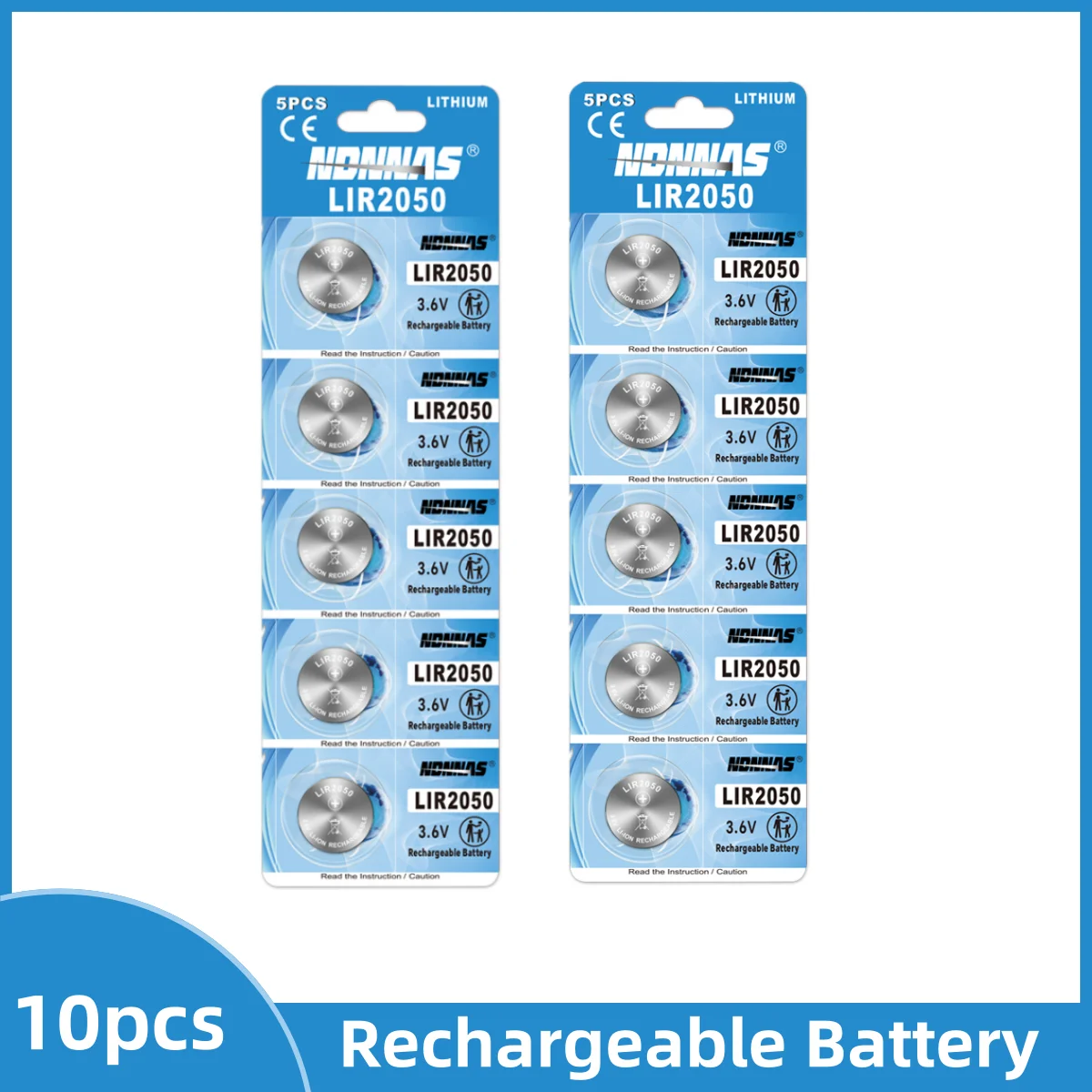 Pack baterías LIR2050 recargables