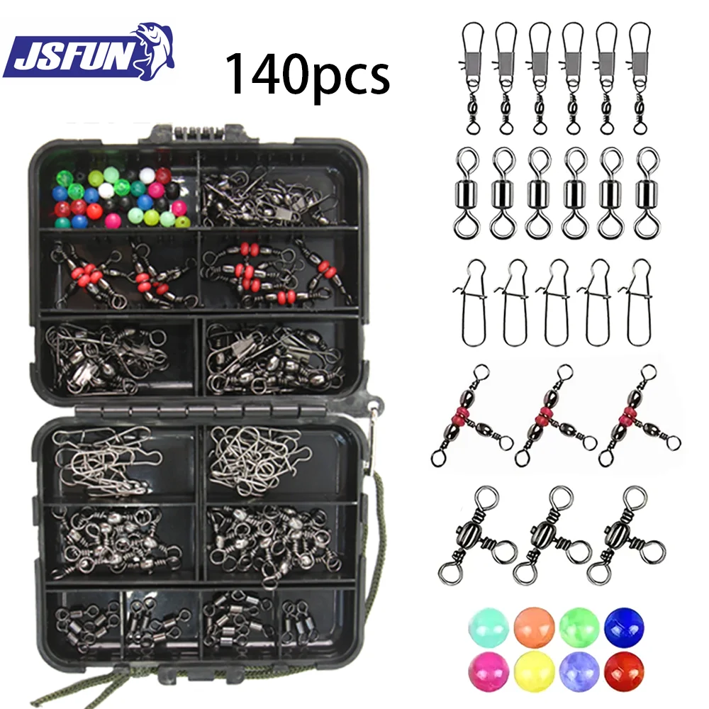 Kit completo de emergillones de pesca JSFUN en estuche organizador