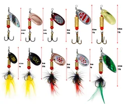 Spinnerbaits metálicos ruidosos – Cucharas rotativas para pesca