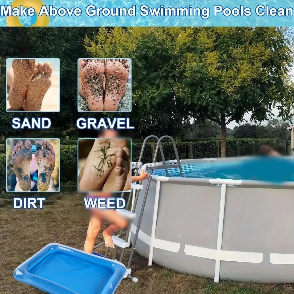 Bañera inflable plegable multiusos para pies y limpieza de piscina - imagen 3