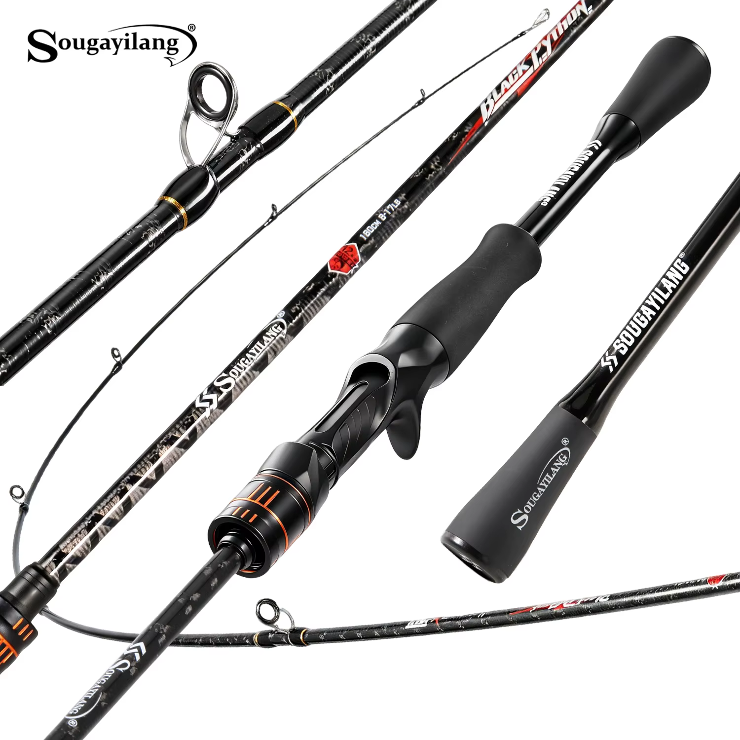 Caña Spinning Sougayilang de Carbono 36T para Pesca de Lubina
