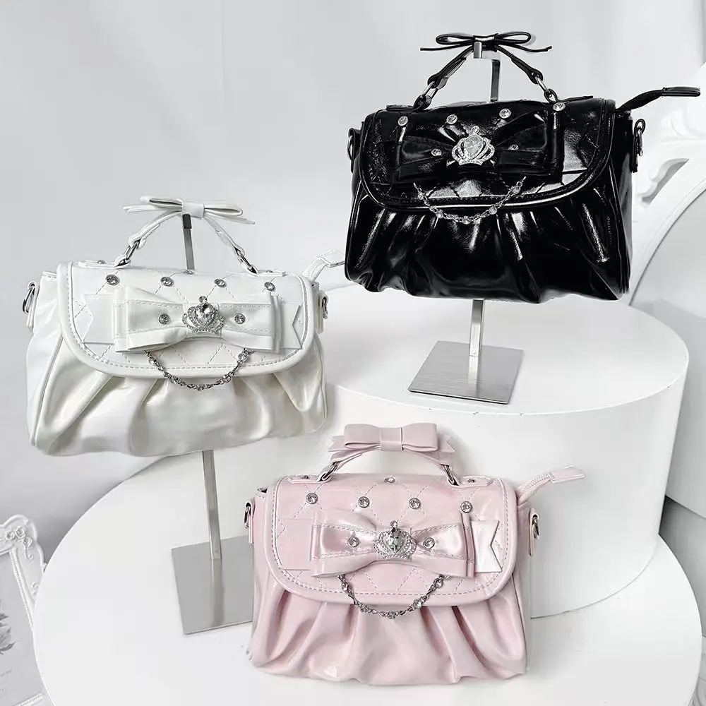 Bolso de hombro Ita Sweet Lolita con asa de lazo y plisado - imagen 4