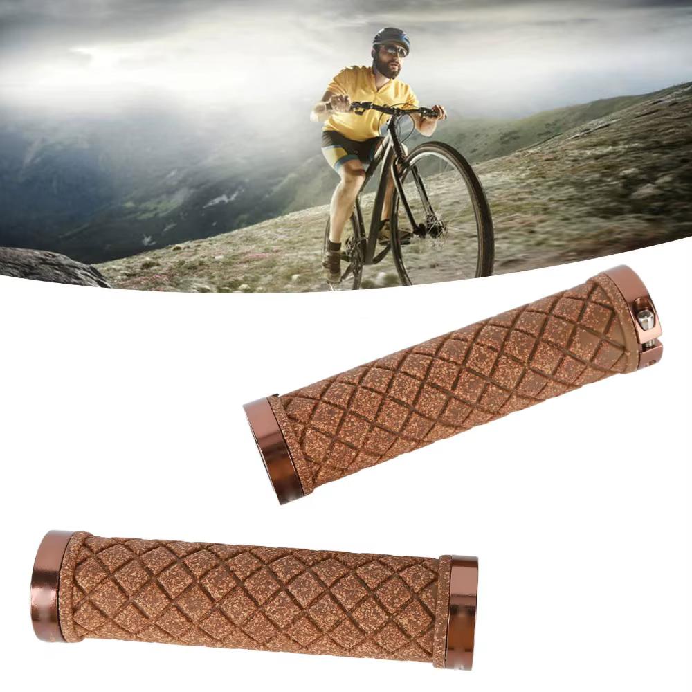 Puños ergonómicos antideslizantes para bicicleta con cierre de aluminio - imagen 4