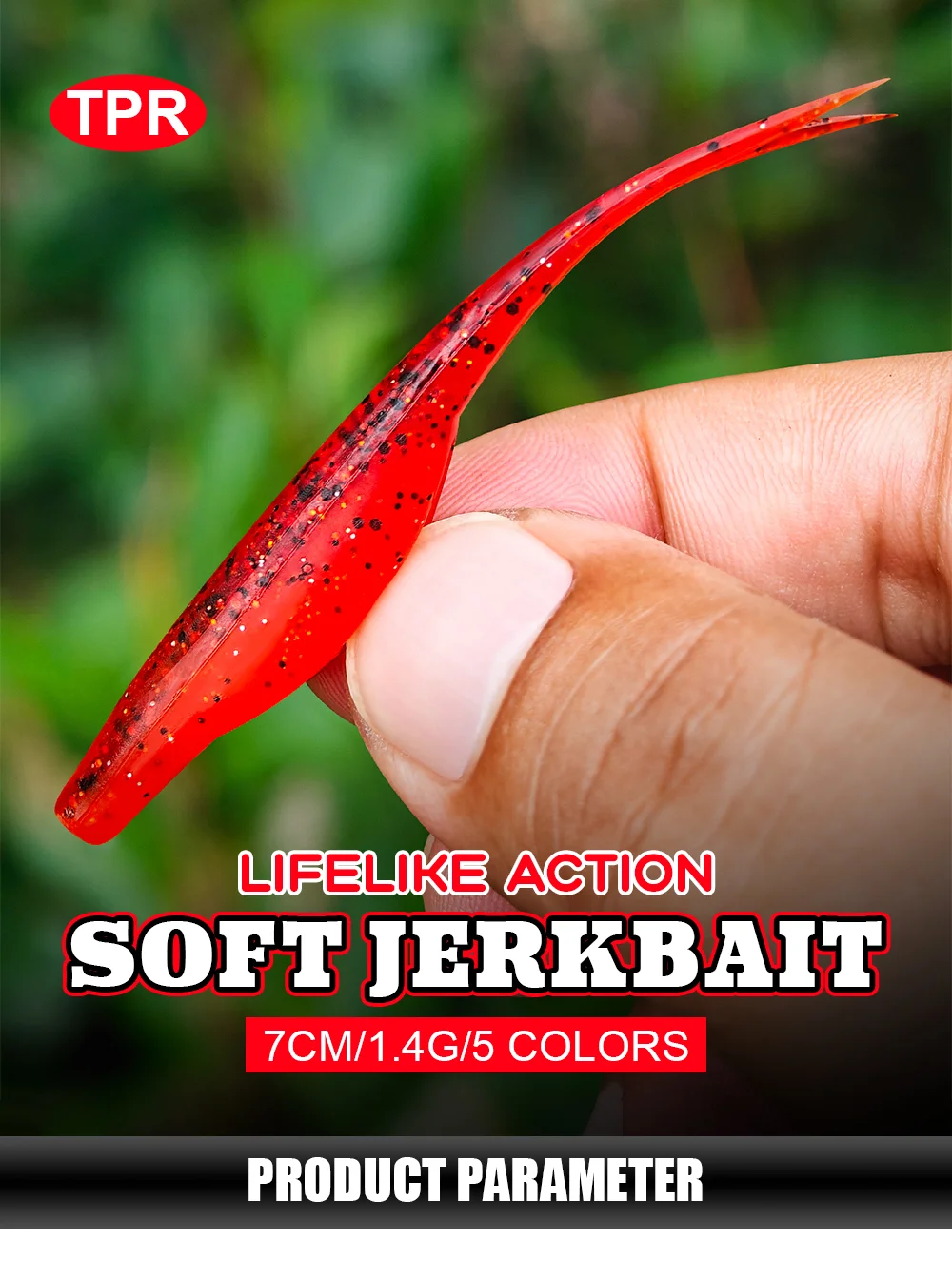 Pack de 10 jerkbaits Spinpoler cola dividida
