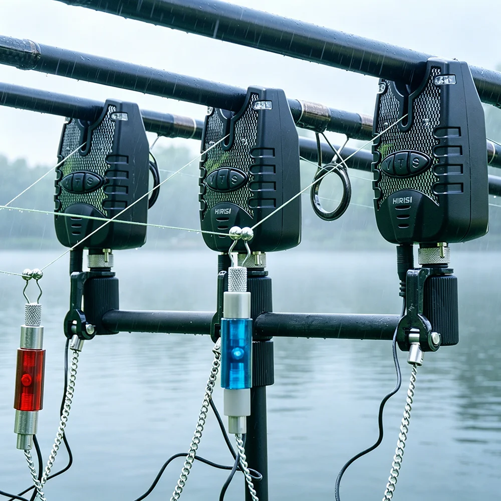 Alarma de picada con LED para pesca de carpa nocturna