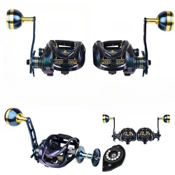 Carrete baitcasting de cuerpo ancho, bobina profunda para slow jigging