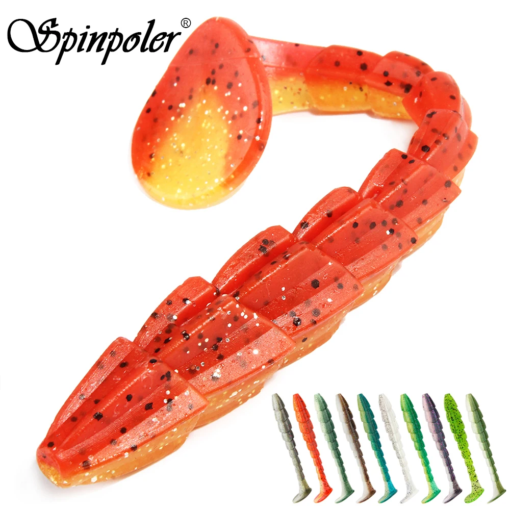 Spinpoler Swimbait Paddle Tail – Vinilo segmentado para jigging