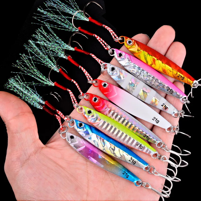 Cucharas de jigging fundidas para lubina y pez Señuelos metálicos - imagen 5