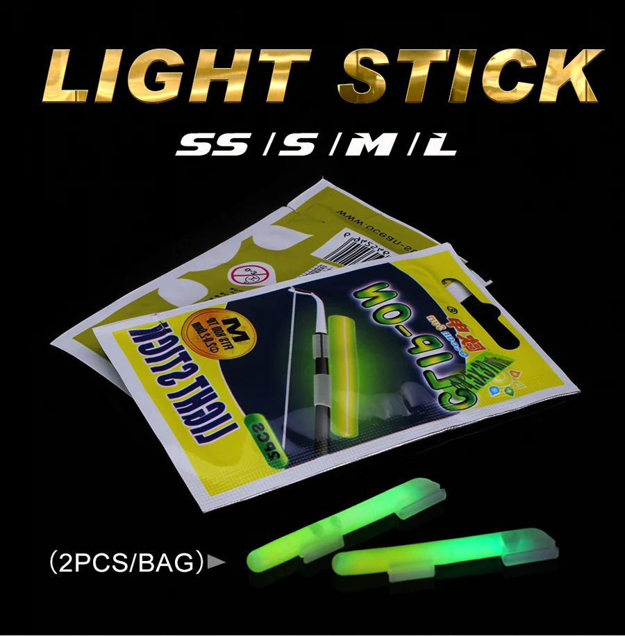 Kit de luces luminosas para punta de caña de pescar, 20 piezas en bolsas individuales