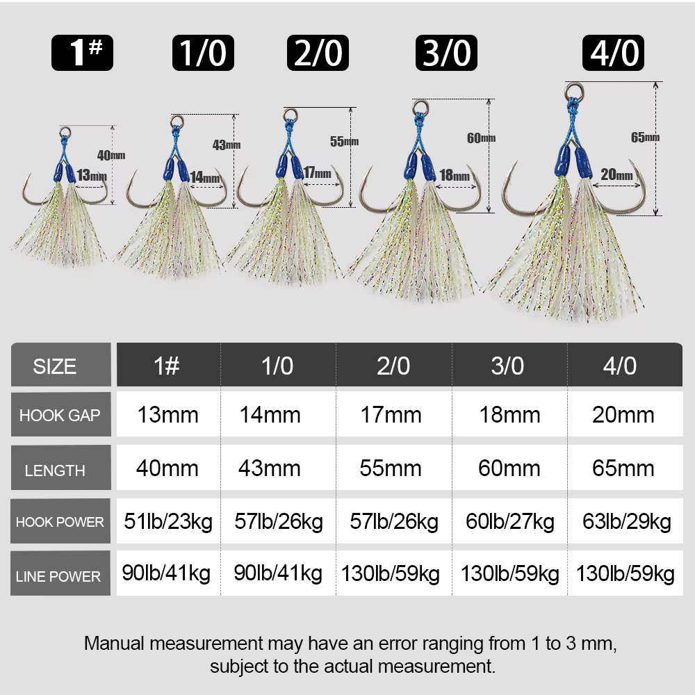 Anzuelos Dobles Luminosos JIGGING PRO para Agua Salada - imagen 3