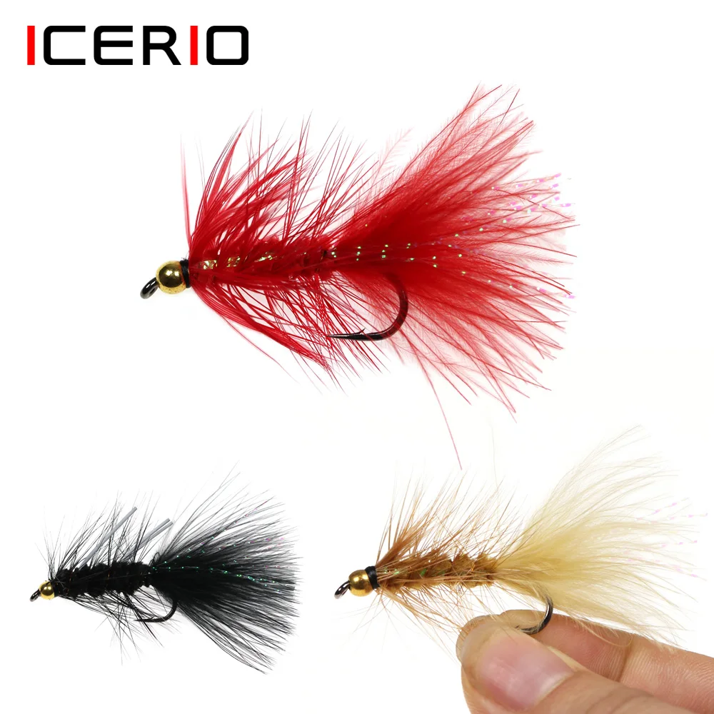 Pack de 5 moscas artificiales con colores variados