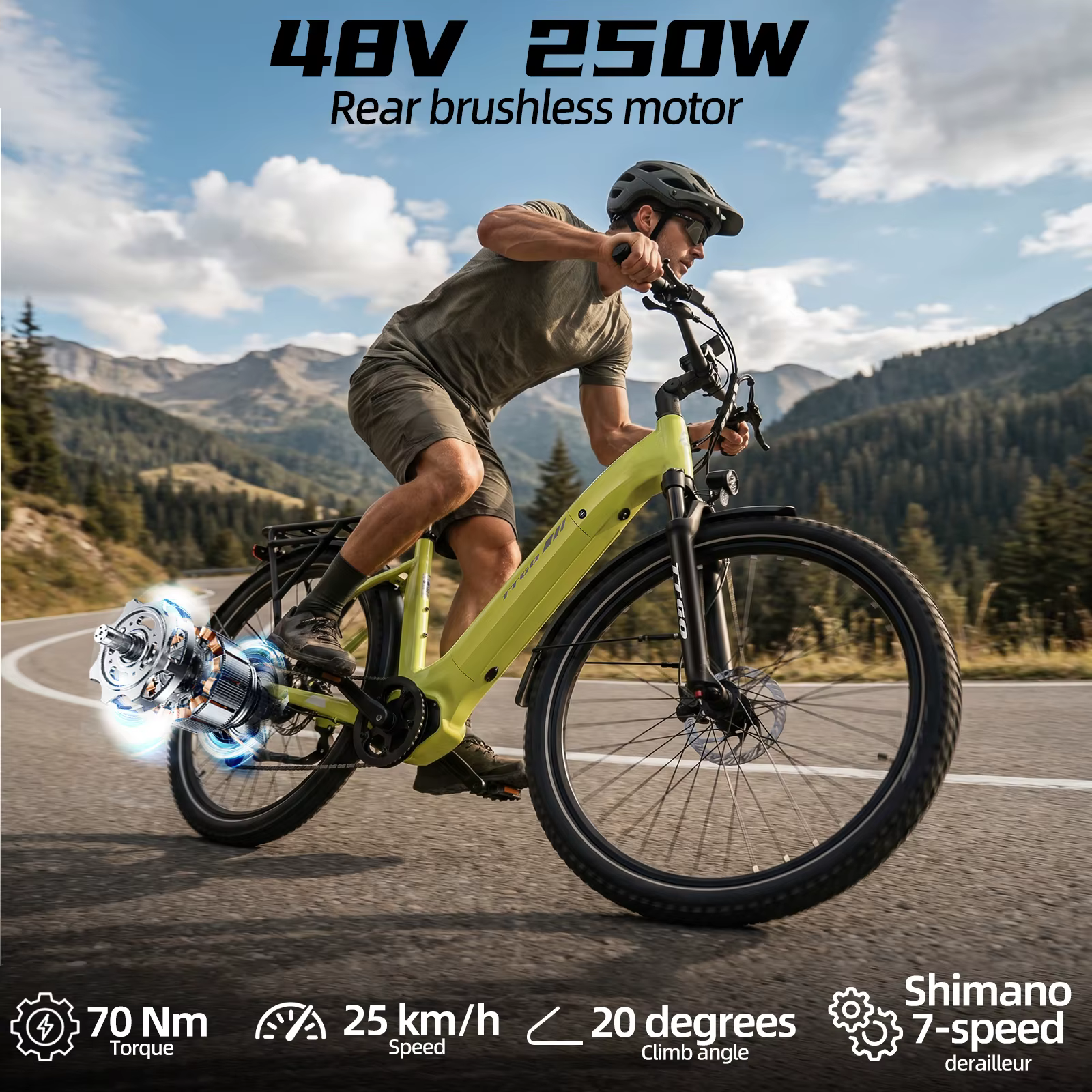 Bicicleta eléctrica de montaña Z3 SUV – 27,5 pulgadas todo terreno - imagen 5
