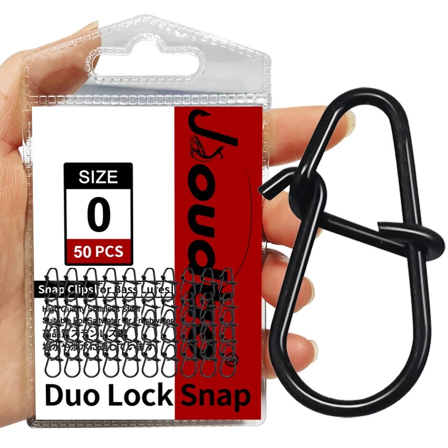 Clips de pesca giratorios doble bloqueo inox niquelado negro - imagen 4