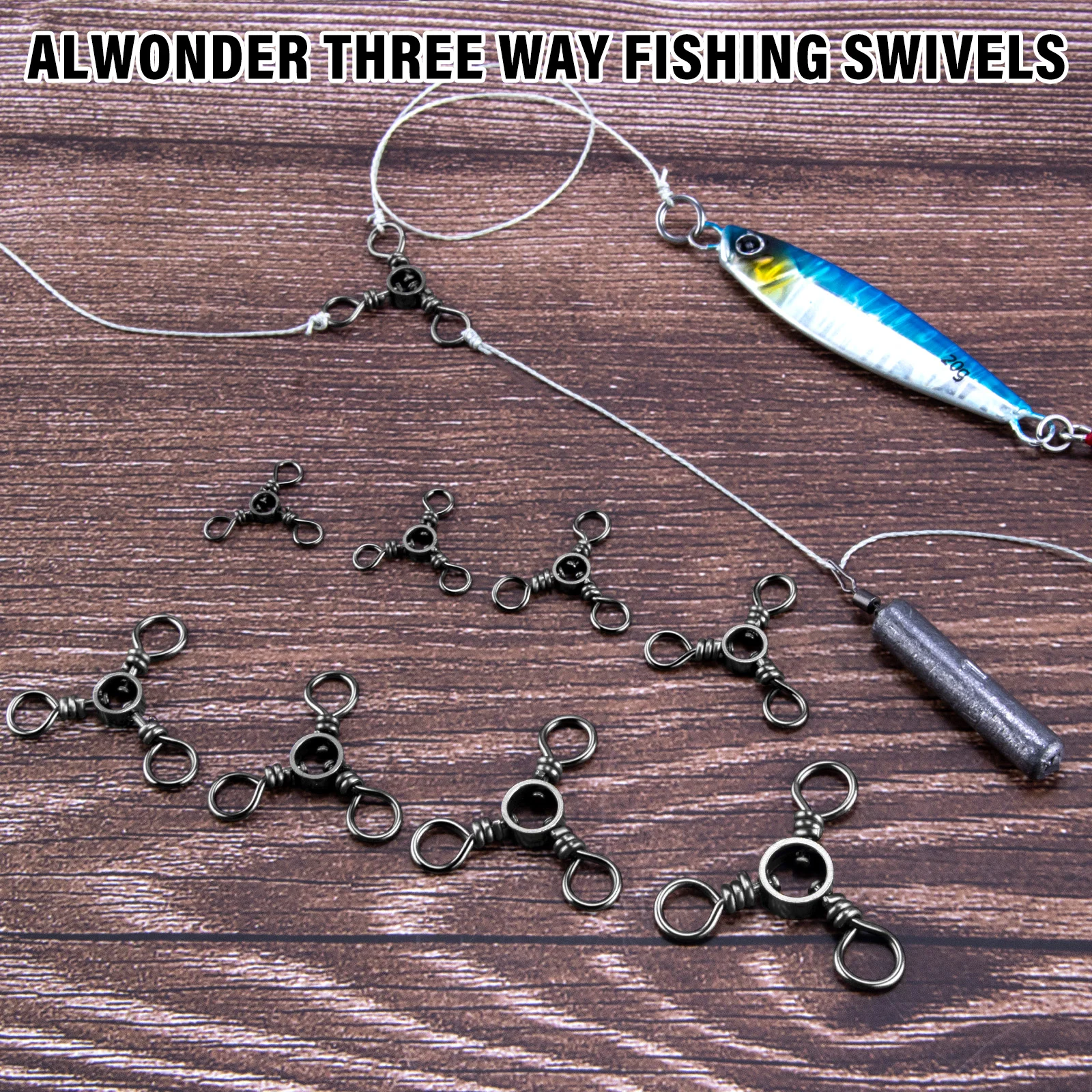 Giratorio 3 vías acero inoxidable – Alta velocidad para surf y jigging - imagen 5