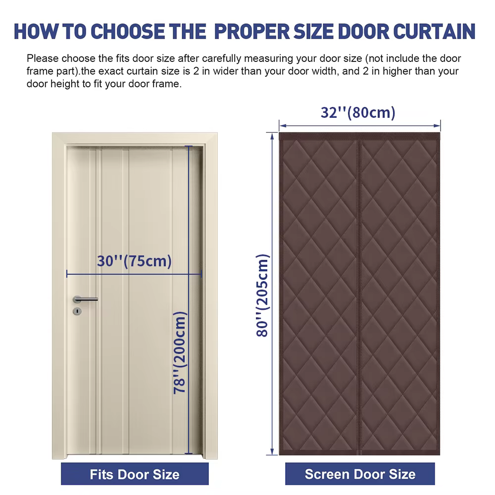 Cortina aislante magnética para puerta de tela Oxford impermeable - imagen 5