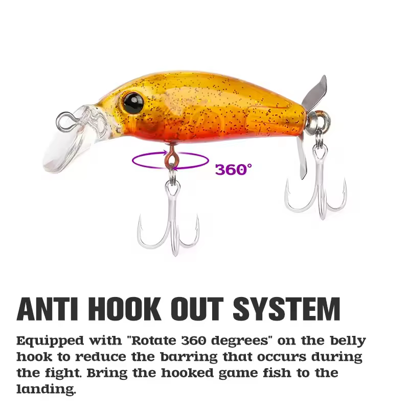 TSURINOYA Propeller Minnow – Señuelo hundible con cola giratoria - imagen 2